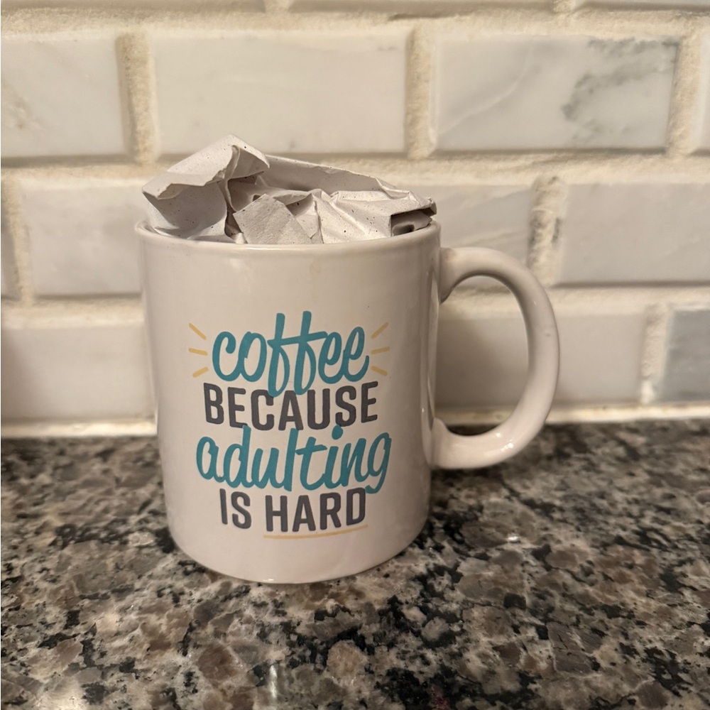 White Mug with Fun Quote
